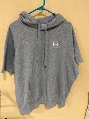 Under Armour Gray Short-Sleeve Hoodie